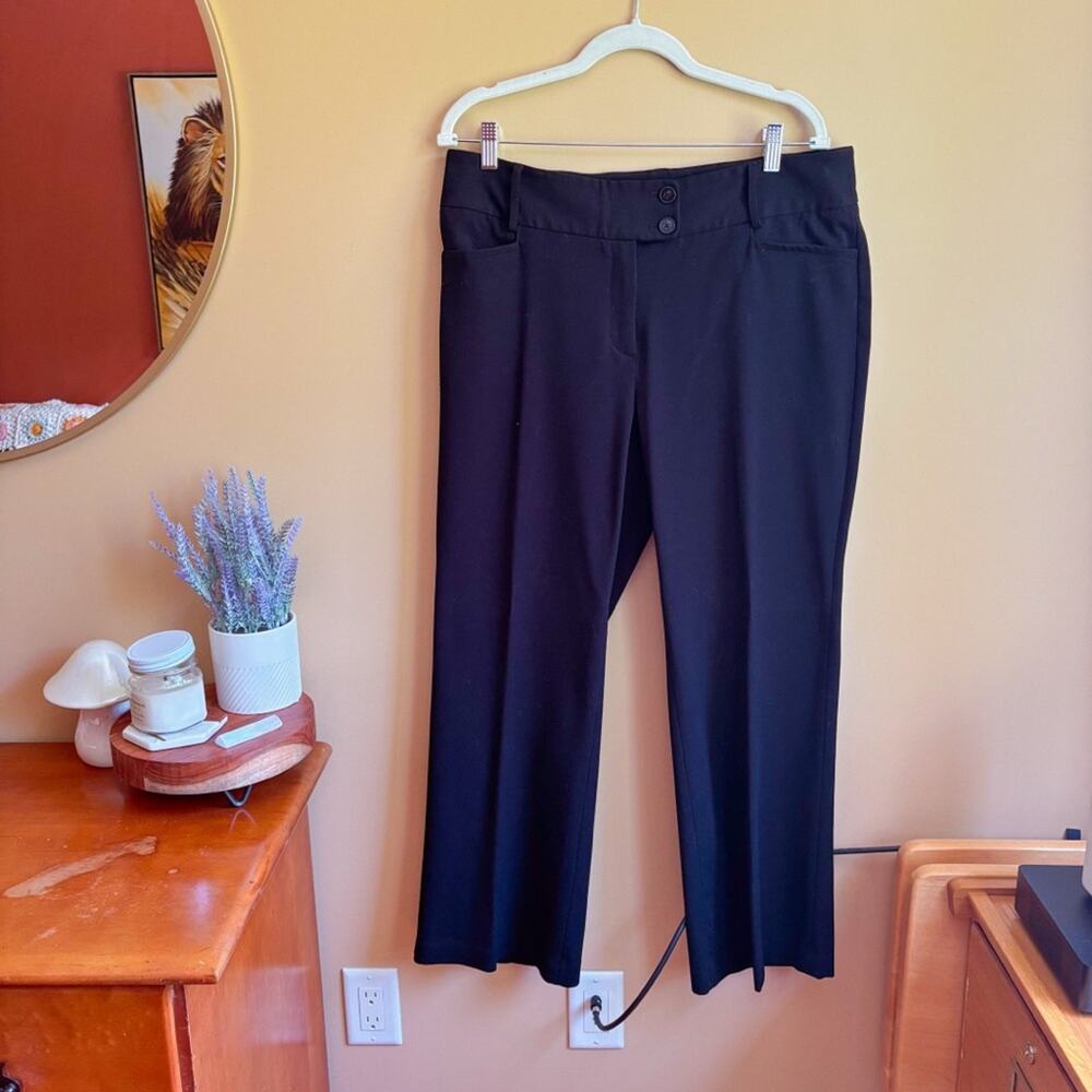 Rafaella Curvy Fit Black Dress Pants Short Inseam Size 12